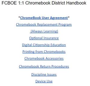 FCBOE 1:1 Chromebook District Handbook 